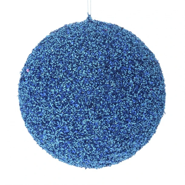 Χριστουγεννιάτικη Μπάλα Polyfoam Μπλε Glitter 10εκ. iliadis 83513