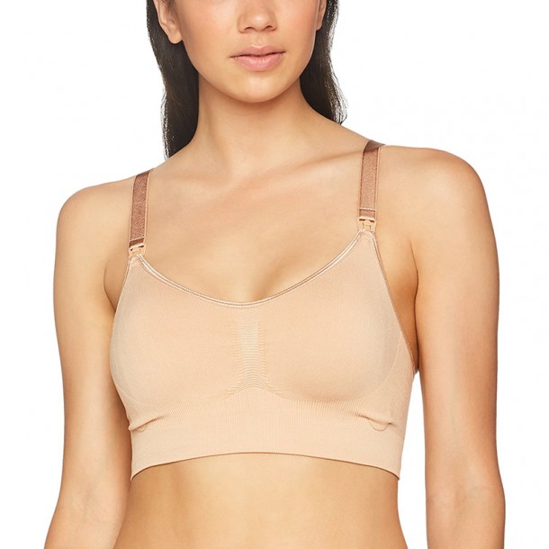 Σουτιέν Θηλασμού Χωρίς Ραφές Μπεζ Seamless Nursing Bra Medium Carriwell CW3051