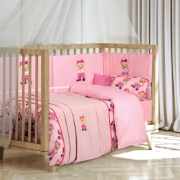 Κουβέρτα Πικέ Βαμβακερή Κούνιας 110x150εκ. Essential Baby 8839 Ροζ-Φούξια Greenwich Polo Club