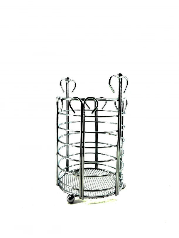 Βάση Για Εργαλεία Κουζίνας Μεταλλική Ασημί Max Home 20x20,5εκ. XN00012018