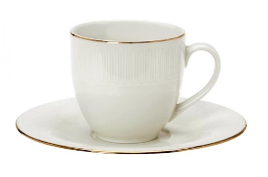 Σετ 6τμχ Φλυτζάνια Τσαγιού Πορσελάνης 230ml Savoi Ivory  CRYSPO TRIO 03.100.16