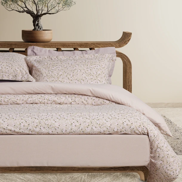 Σετ Σεντόνια Polycotton Μονά Με Λάστιχο 120x200+35εκ. Casual 5434 Taupe Das Home