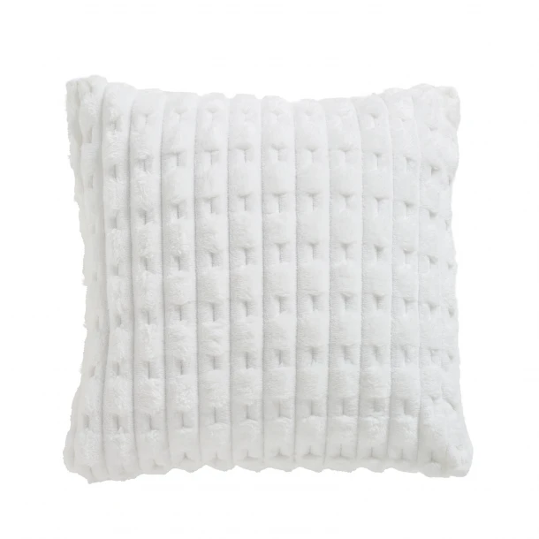 Διακοσμητικό Μαξιλάρι Fleece 40x40εκ. Throws 1176 Λευκό Das Home
