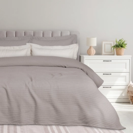 Κουβέρτα Polycotton Πικέ Υπέρδιπλη 220x240εκ. Blanket 0495 Taupe Das Home