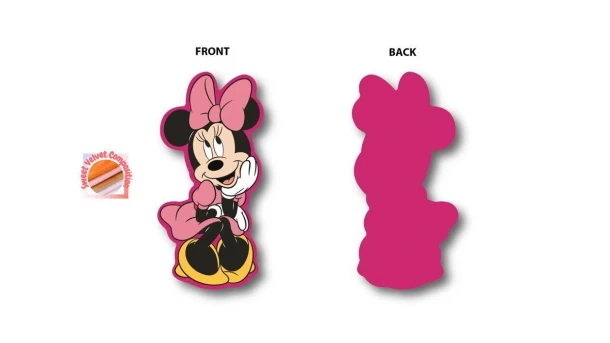 Διακοσμητικό Μαξιλάρι Μικρό Velboa 15εκ. Minnie 454 Fuchsia Disney Home