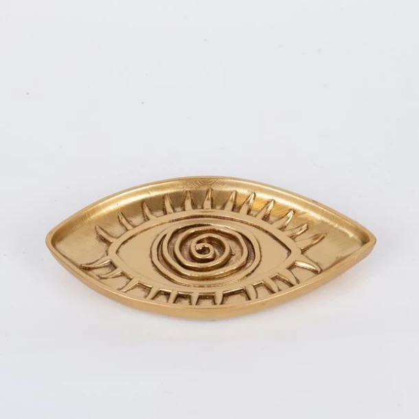 Διακοσμητική Πιατέλα Μάτι Polyresin Χρυσή 16x9,8x1,3εκ. ESTHETI 752-15029