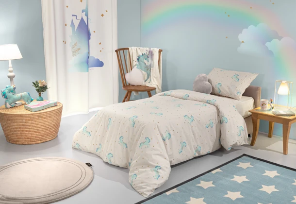 Σετ Παιδική Παπλωματοθήκη 160x220εκ. Με Μαξιλαροθήκη Pinto Aqua Saint Clair