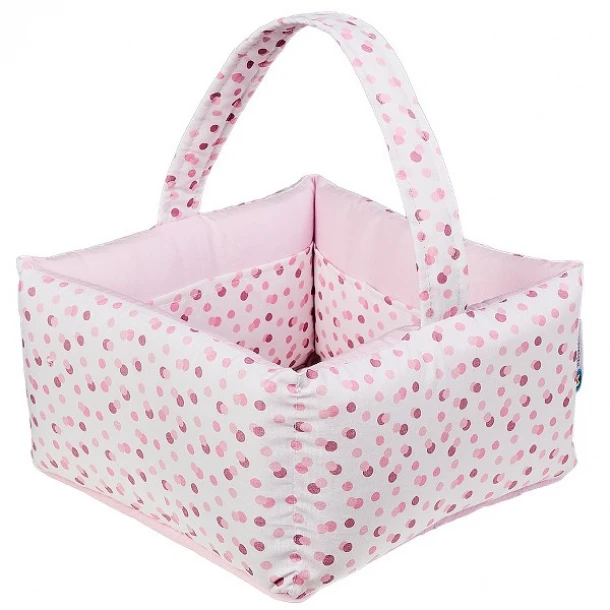 Καλαθάκι Καλλυντικών Βαμβακερό 28x28x15εκ. Family Pink 95261