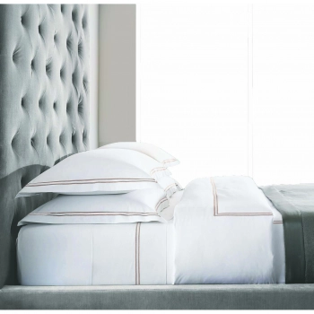 Σετ Σεντόνια Βαμβακοσατέν Υπέρδιπλα 240x270εκ. Bar 11 White-Beige Makis Tselios