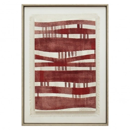 Πίνακας Σε 3D Καμβά Mdf-Ps Plastic Μπεζ-Κόκκινο ESPIEL 50x2,9x70εκ. FAL402