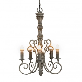 Πολυέλαιος Οροφής Μεταλλικός Με 5 Λάμπες Vintage Φ45x65εκ. iliadis 88152