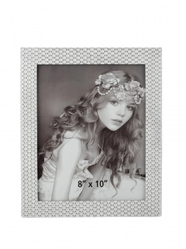 Κορνίζα Polyester Λευκή-Ασημί 20x25εκ. Zen Collection 25.2.50686