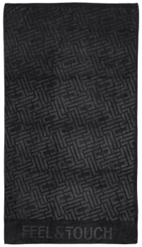 Πετσέτα Θαλάσσης Polyester-Poliammide 90x170εκ. Feel & Touch Icon Black