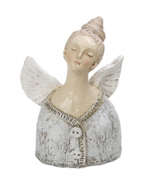 Διακοσμητική Επιτραπέζια Νεράιδα Polyresin Λευκή ESPIEL 10,5x7x13,5εκ. ZAX122