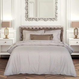 Παπλωματοθήκη Βαμβακερή Υπέρδιπλη 220x240εκ. Loft 2389 Taupe Greenwich Polo Club