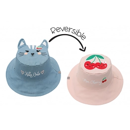 Καπέλο Διπλής Όψης UPF50 6-24μηνών Cat-Cherry FlapJackKids FJKSH820S