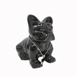 Διακοσμητικό Σκυλάκι Κεραμικό Μαύρο Art Et Lumiere 15,5x10,5x18,5εκ. 30502