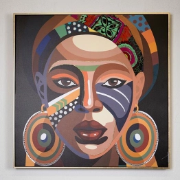 Πίνακας Καμβάς Γυναίκα Πολύχρωμη 82x4,5x82εκ. ESTHETI 755-12069