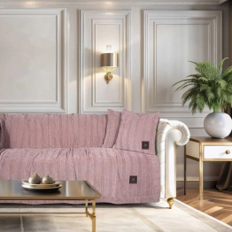 Ριχτάρι Chenille Διθέσιου 180x250εκ. Essential 3948 Pink Greenwich Polo Club