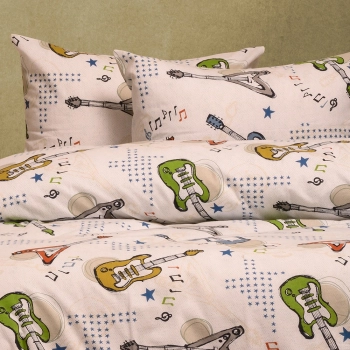 Ζεύγος Μαξιλαροθήκες Φανελένιες 53x72εκ. Music Ice Winter Line Kids Melinen 20004083