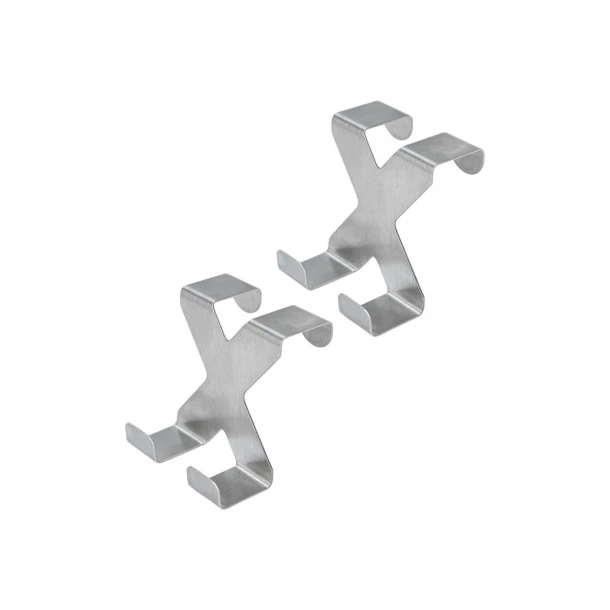 Κρεμάστρα Σετ 2τμχ Διπλή Μεταλλική Inox 1,9εκ. Estia 02-25748