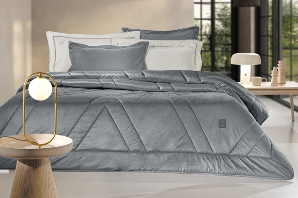 Πάπλωμα Velvet Υπέρδιπλο 220x240εκ. Refine Carbon Guy Laroche