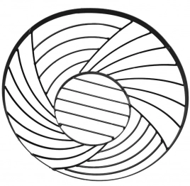 Φρουτιέρα Μεταλλική Μαύρη 31x12εκ. Homie 81-1131