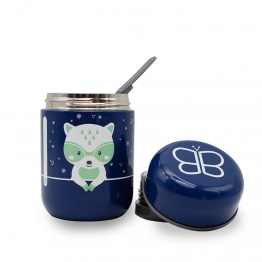 Θερμός Φαγητού Με Κουτάλι Ρακούν 300ml Bbluv B0122-R