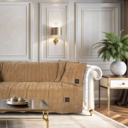 Ριχτάρι Chenille Διθέσιου 180x250εκ. Essential 3949 Ochre Greenwich Polo Club