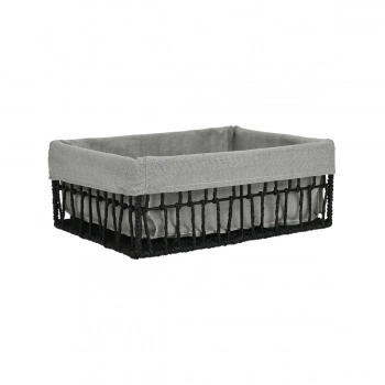 Καλάθι Οργάνωσης Paper Rope Μαύρο Nest 32x24x12εκ. Estia 02-28046