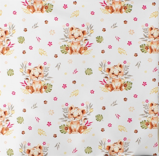 Πάνα Χασές Bebe Βαμβακερή 80x80εκ. Lion Cub 530 Beige Dimcol