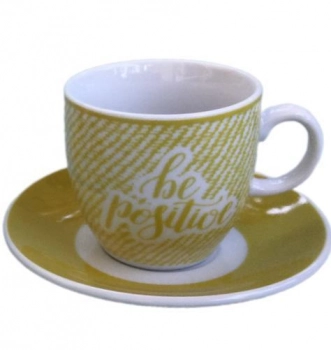 Σετ 6τμχ Φλυτζάνια Καφέ Πορσελάνης 90ml Be Positive Max Home BBDG082160