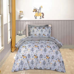 Σετ Παπλωματοθήκη Βαμβακερή Μονή 160x240εκ. Essential 8861 Cream-Grey Greenwich Polo Club