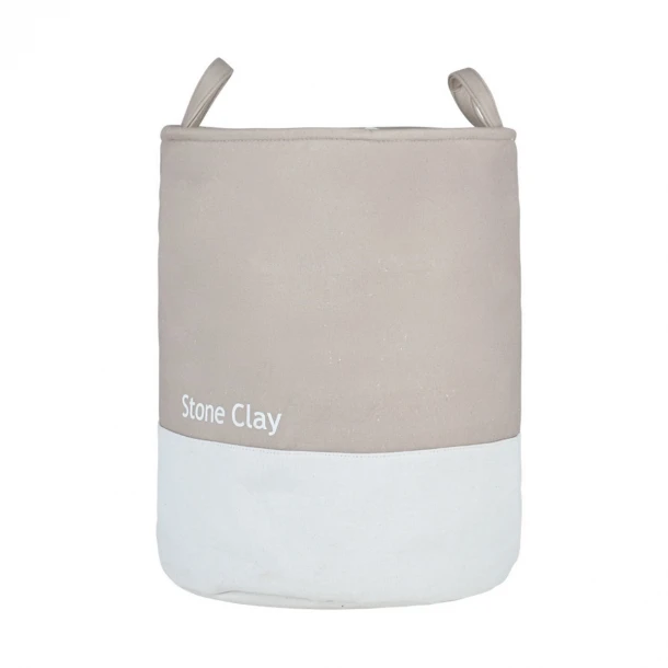 Καλάθι Απλύτων Υφασμάτινο 35x35x50εκ. Stone Clay Estia Tone Lab 02-41212
