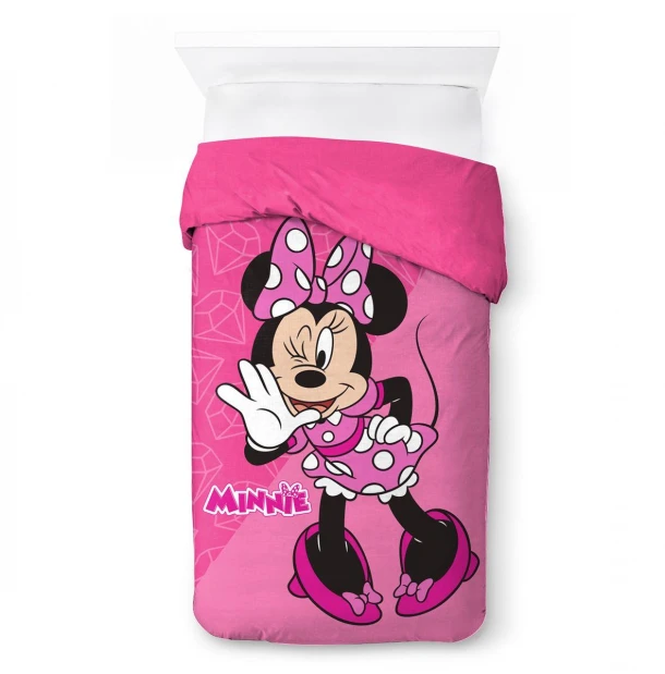 Κουβερτοπάπλωμα Flannel-Sherpa Μονό 160x250εκ. Disney Home Minnie 15 Fuchsia-Pink DimCol 52461068004