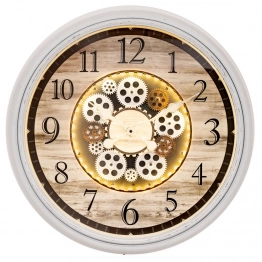 Ρολόι Τοίχου Με Φως Πλαστικό Μπεζ Φ57εκ. iliadis 92648