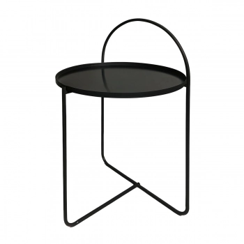 Τραπεζάκι Side Μεταλλικό Φ40x65εκ. Black MRShome 0034000