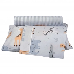 Σετ Σεντόνια Βαμβακερά Κούνιας 130x170εκ. Essential 8867 Green-Grey Greenwich Polo Club