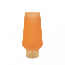 Βάζο Γυάλινο Πορτοκαλί-Χρυσό iliadis Φ16,5x35εκ. 84967