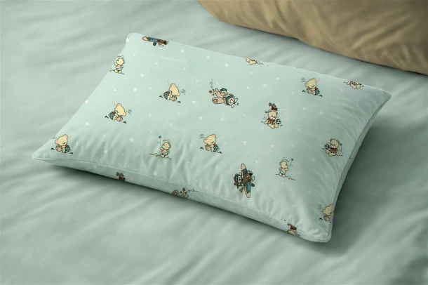 Μαξιλαροθήκη Bebe Βαμβακερή 35x45εκ. Bear's Playtime 593 Mint DimCol
