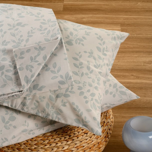 Σετ Σεντόνι Με 1 Μαξιλαροθήκη Polycotton Μονό Με Λάστιχο 100x200+32εκ. Botan Aqua Casual Line Mini Melinen 20004823