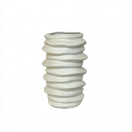 Βάζο Κεραμικό Λευκό Φ19,5x30,5εκ. Art Et Lumiere 12035