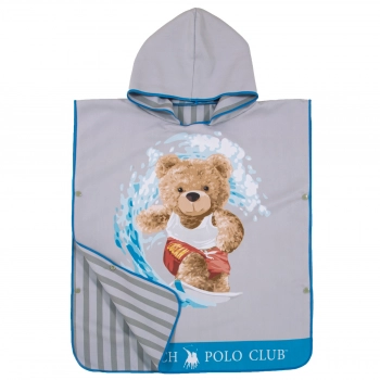 Πόντσο Παιδικό Microfiber 50x115εκ. Junior 4179 Blue-Grey Greenwich Polo Club