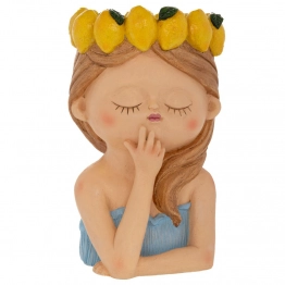 Κασπώ Polyresin Κορίτσι Με Λεμόνια 25x25x41εκ. iliadis 92987