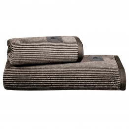 Πετσέτα Βαμβακερή Σώματος Velour 80x150εκ. Loft 4141 Nude-Dark Grey Greenwich Polo Club