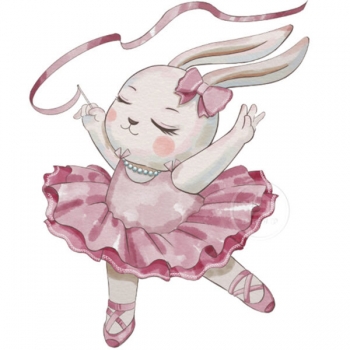 Αυτοκόλλητα Τοίχου Ballerina Bunny 61x50εκ. Sipo SIP-WS63032