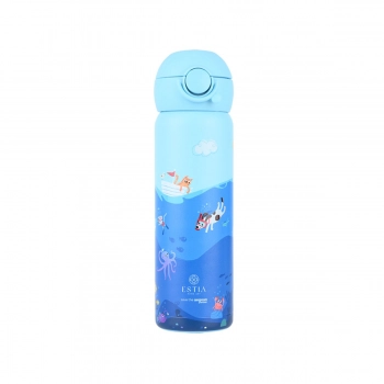 Θερμός Παιδικό Ανοξείδωτο Με Καλαμάκι Ocean Play 500ml-7,9x6,6x20,3εκ. Save The Aegean Estia 01-33101