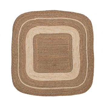 Χαλί Jute-Βαμβακερό Boho Τετράγωνο 100x100εκ. Καφέ-Natural iliadis 90150