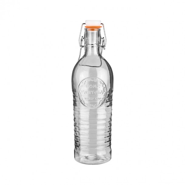 Μπουκάλι Γυάλινο-Μεταλλικό Διάφανο Essentials Estia 1100ml-9x30,8εκ. 01-21832