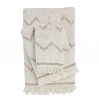 Σετ Πετσέτες 3τμχ Βαμβακερές Best 0872 Beige Das Home